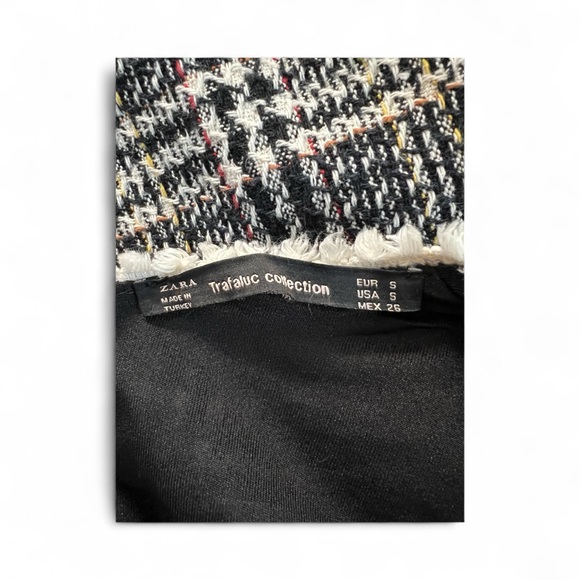 🖤❤️ EUC ZARA Trafaluc Collection Multicolor Tweed Fringe Dress | Sz S - Picture 8 of 8